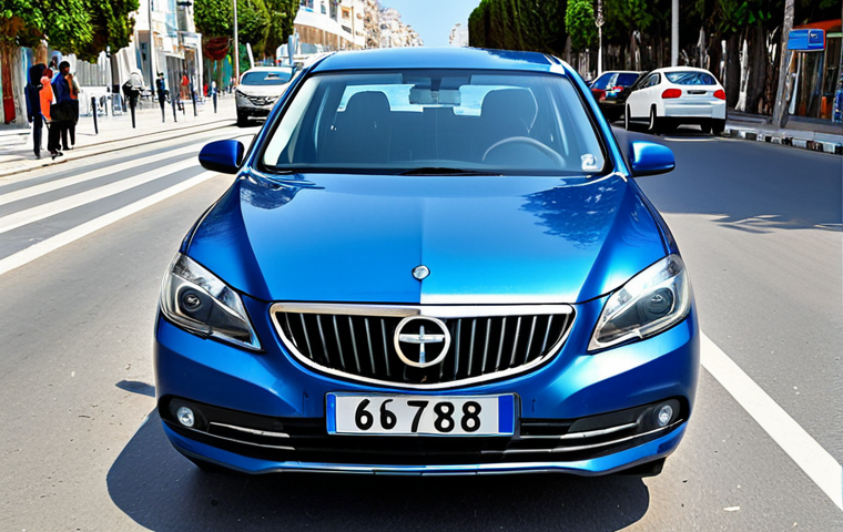 튀니지 자동차 번호판 체계 - A Tunisian car license plate with the code "1" for Tunis, white background, black lettering "1234 TU...