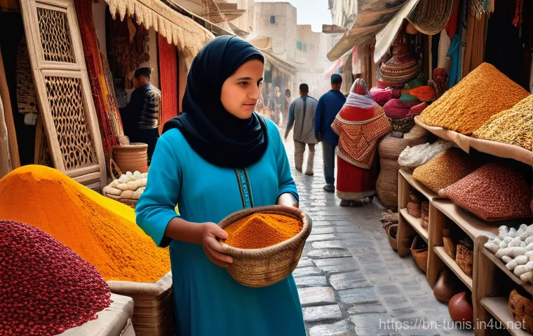 튀니지 이민법 및 시민권 취득 - **Prompt:** A hopeful young adult, dressed modestly in smart casual attire including a long-sleeved ...