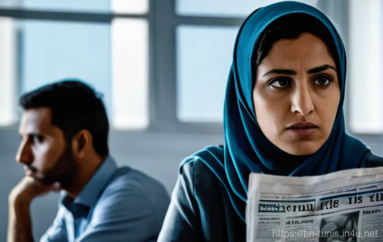 튀니지 언론의 자유 상황 - **Prompt 1: The Dawn of Tunisian Press Freedom**
    "A vibrant, wide-angle shot capturing the elect...