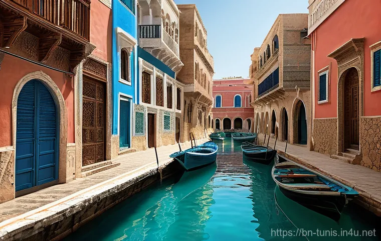 튀니지 전압과 플러그 유형 - Here are three detailed image generation prompts in English, inspired by your Tunisian travel contex...